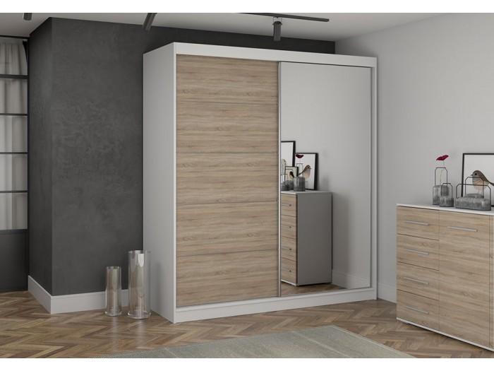 Гардероб BONO 05 (корпус бяло/лице дъб сонома)